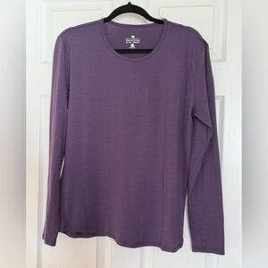 Plum Segments 100% Merino Wool long sleeve tee